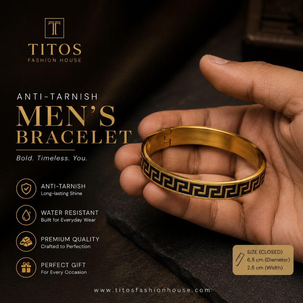 Anti-Tarnish Men's Bracelet | Gold Designer Bracelet for Men by Tito's
