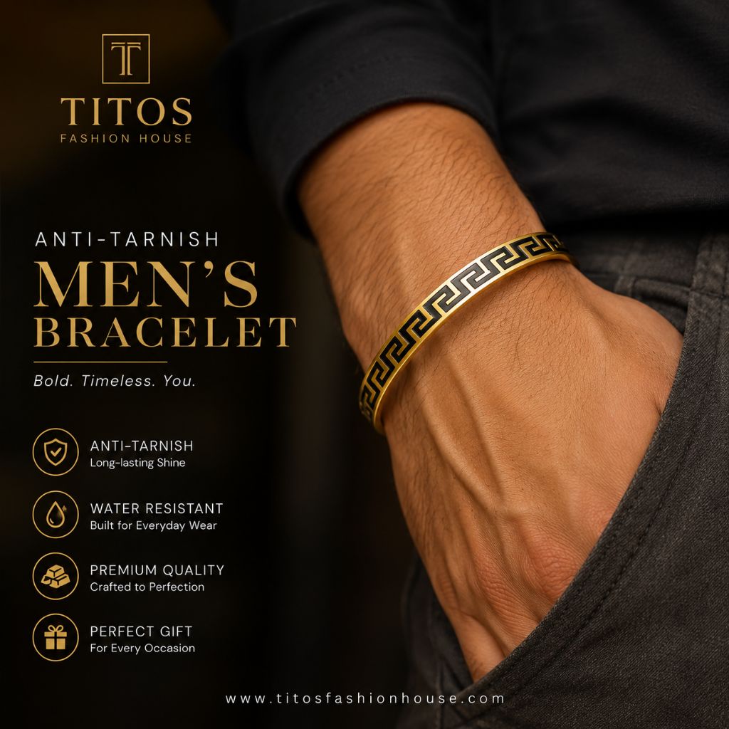 Anti-Tarnish Men's Bracelet | Gold Designer Bracelet for Men by Tito's
