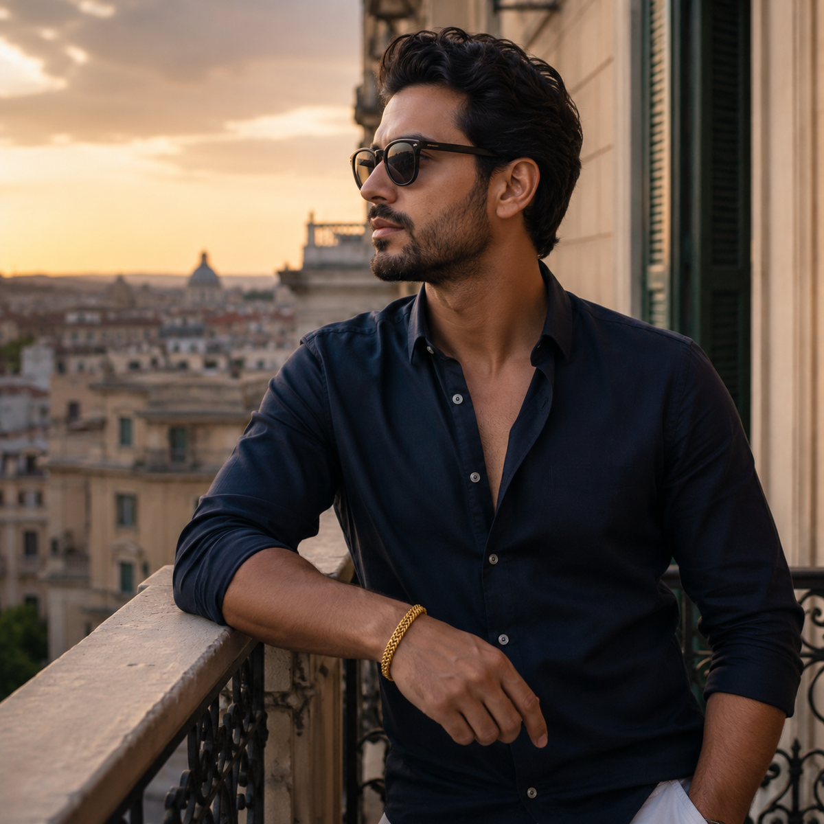 Anti-Tarnish Premium Gold-Plated Men’s Bracelet | Stylish Chain Bracelet for Men & Boys | Daily Wear Fashion Jewelry