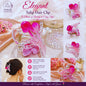 Elegant Tulip Hair Clip with product details and TITOS Fashion House branding.