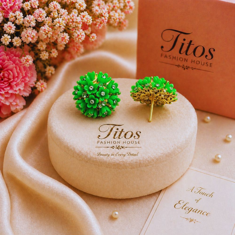 Floral Bloom Statement Stud Earrings for Women | Premium Imitation Jewellery