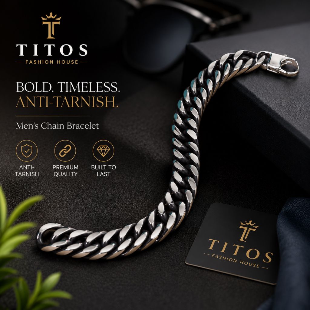 Premium Anti-Tarnish Men's Chain Bracelet | Stylish Cuban Link Bracelet for Men