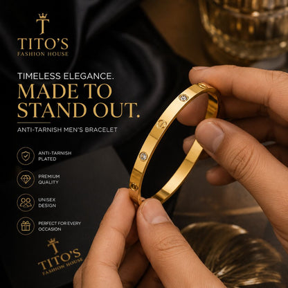 Premium Anti-Tarnish Unisex Gold-Plated Bracelet | Stylish & Elegant Daily Wear Bracelet
