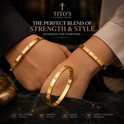 Premium Anti-Tarnish Unisex Gold-Plated Bracelet | Stylish & Elegant Daily Wear Bracelet
