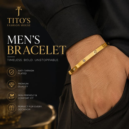 Premium Anti-Tarnish Unisex Gold-Plated Bracelet | Stylish & Elegant Daily Wear Bracelet