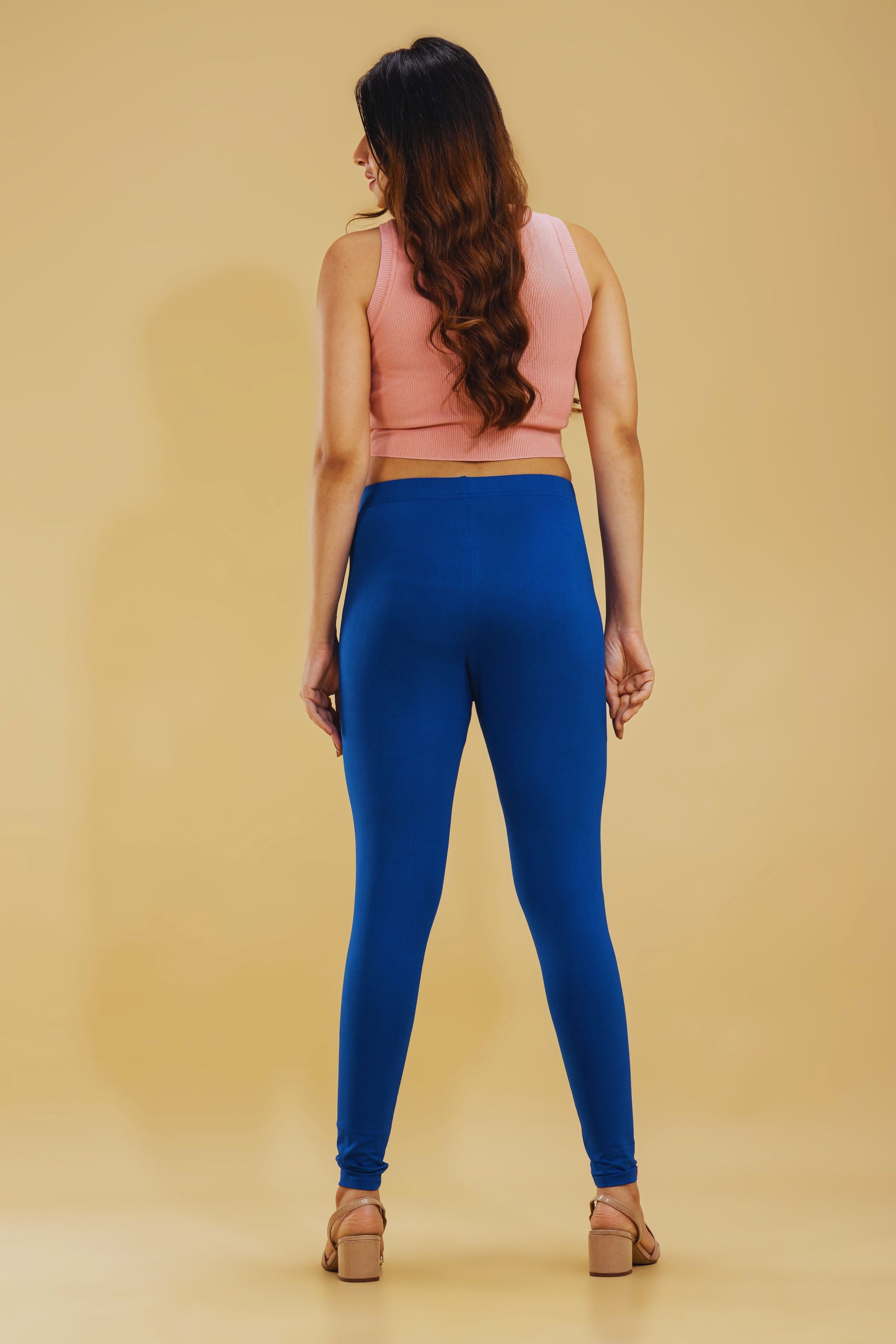 Premium Cotton Stretchable Full Length Leggings for Women – Blue