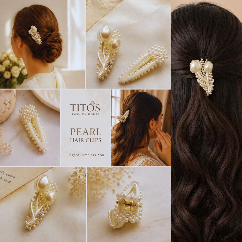 Premium Pearl Designer Hair Clip for Women & Girls