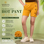 Stylish Button Detail Ladies Hot Pant – Mustard Yellow | Casual Fashion Shorts