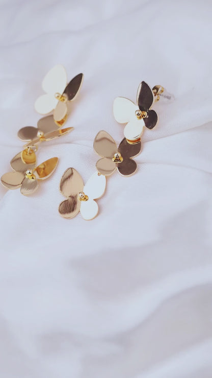 Anti-Tarnish Floral Drop Earrings for Women & Girls | Lightweight Gold Earrings | Tito's Fashion House