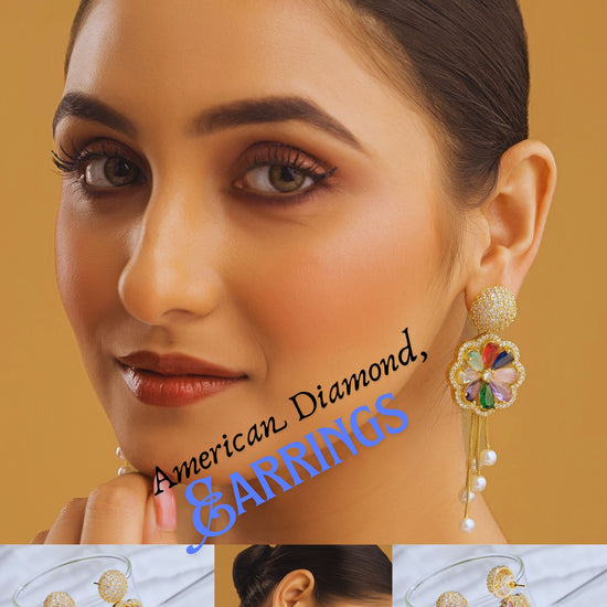 RoyalBloomMulticolorAmericanDiamondDropEarrings