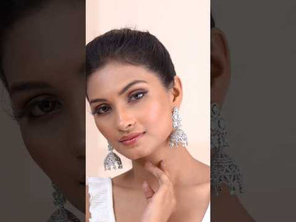 American Diamond Bridal Jhumka Earrings