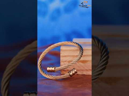 Premium Anti-Tarnish Gold Twisted Bracelet for Men | Tito's Fashion House