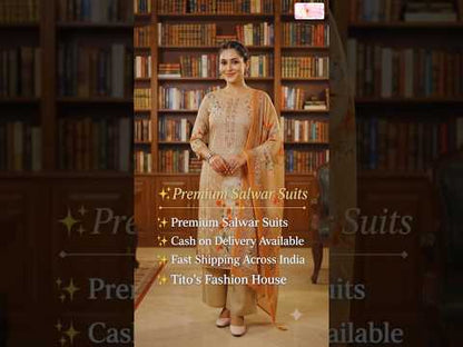 Graceous Premium Unstitched Floral Printed Salwar Suit with Dupatta for Women