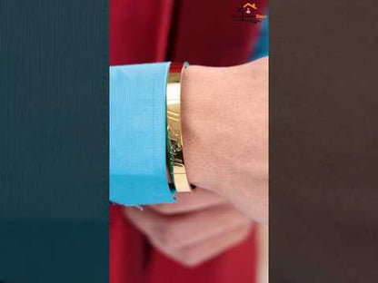 Anti-Tarnish Men’s RAM Bracelet | Premium Gold Finish Stylish Cuff Bracelet | Modern Men’s Jewellery