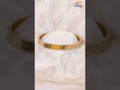 Premium Gold Finish Anti-Tarnish Men's Geometric Design Bracelet | Tito's Fashion House