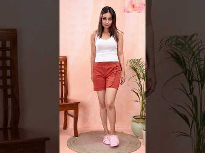 Women’s Casual Hot Pant with Button Detail & Pockets | Comfortable Stylish Shorts
