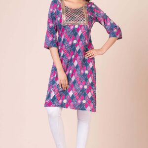 Comfort and Stylish Designer Kurti For Women Pink