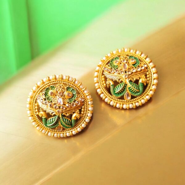 Kaan Pasha Bali Type Earrings Green 4