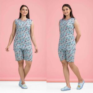 a collage of a woman wearing pajamas