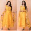 Party Wear Gowns for Women - Yellow