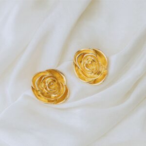 Bloom Radiance Rose Anti-Tarnish Stud Earrings