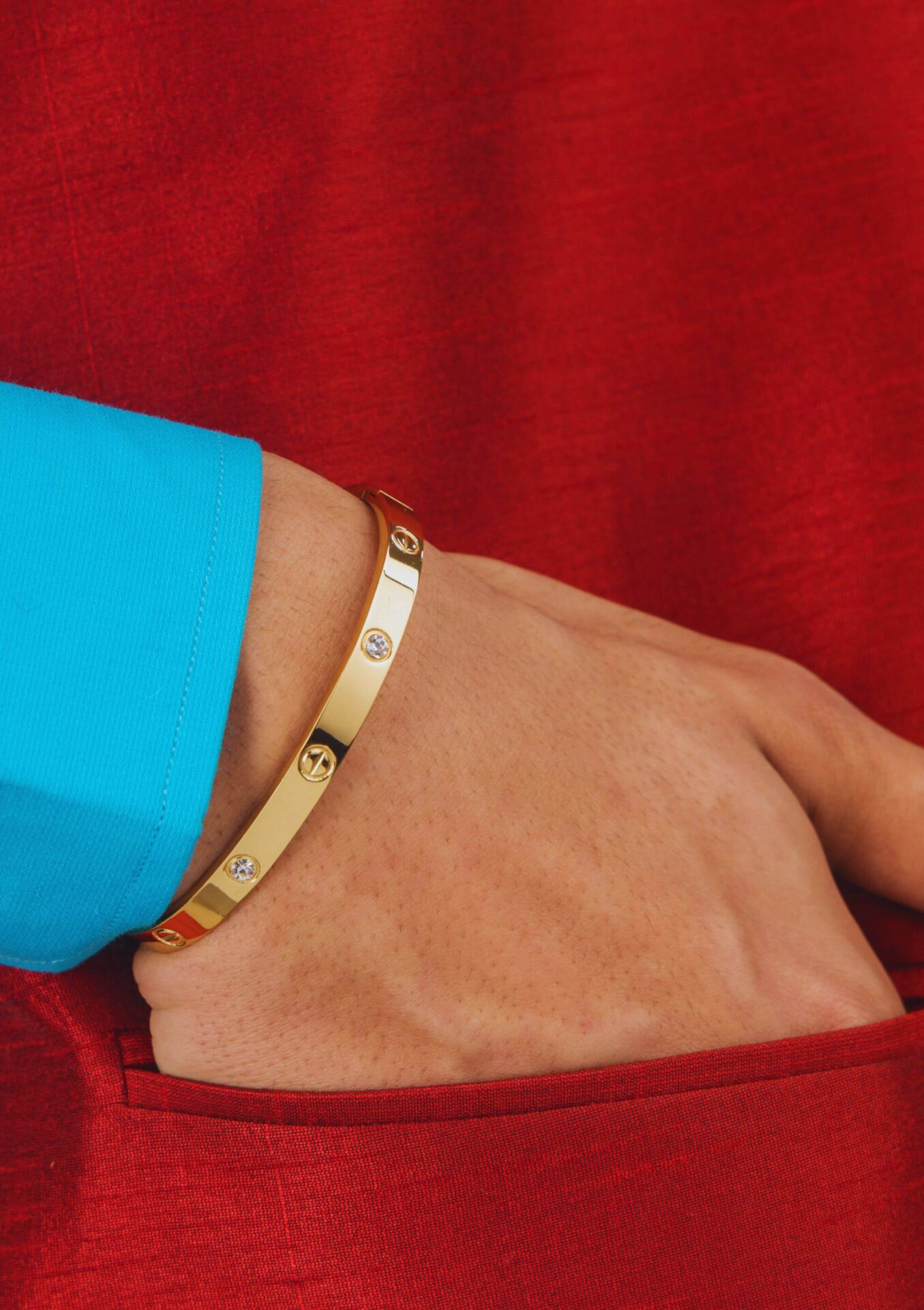 men’s gold-tone bracelet