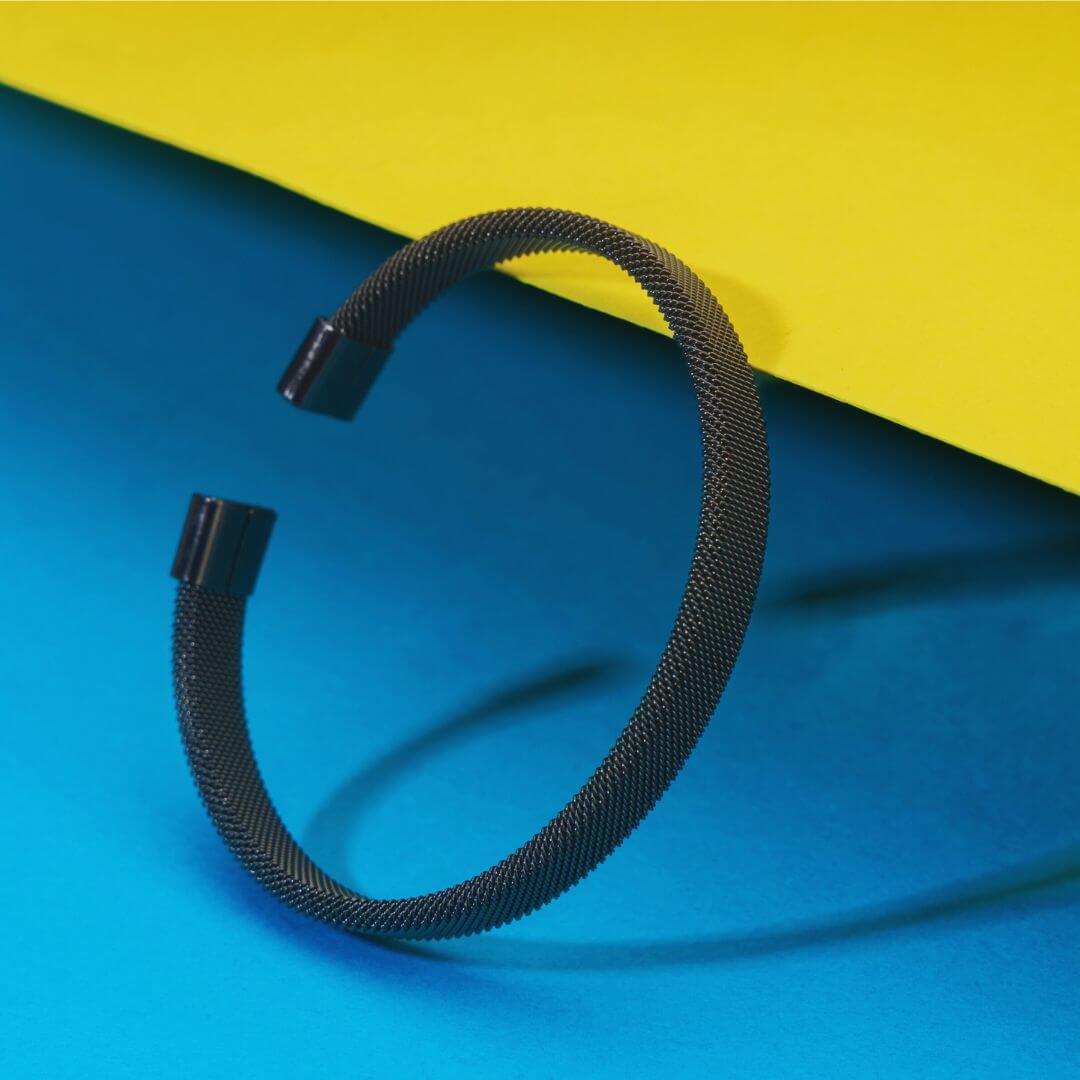 Titos Fashion House Mesh Black Anti-Tarnish Men's Bracelet – Minimalist Design